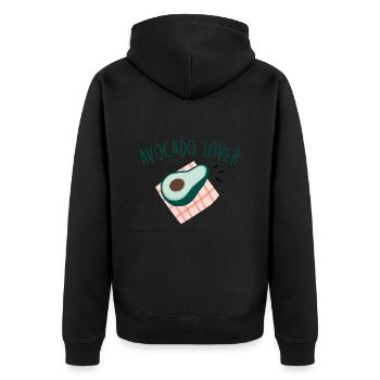 Avocado Lover | Avocat - Veste à capuche bio Premium Unisexe - noir - Dos - Nico (187cm)