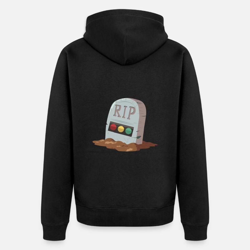 Ampel Ruhe in Frieden RIP - Unisex Premium Bio Zip Hoodie - Schwarz