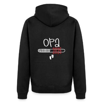 Opa 2025 - OPA - Unisex Premium Bio Zip Hoodie - Schwarz - Hinten - Nico (187cm)