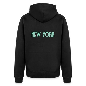 New York - Veste à capuche bio Premium Unisexe - noir - Dos - Nico (187cm)