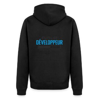 Future Développeur Idée Cadeau Future Développeur - Veste à capuche bio Premium Unisexe - noir - Dos - Nico (187cm)