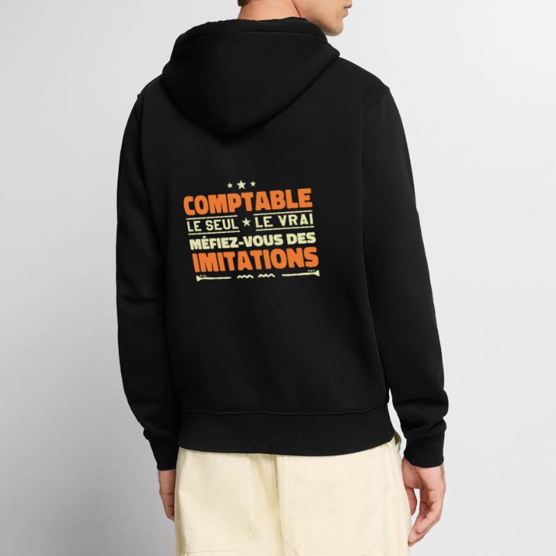 Comptable le seul. Comptable le vrai. Comptable Veste à capuche bio Premium Unisexe