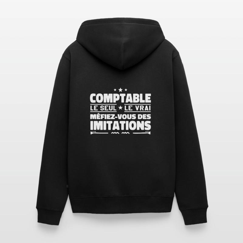 Comptable le seul. Comptable le vrai. Comptable Veste à capuche bio Premium Unisexe