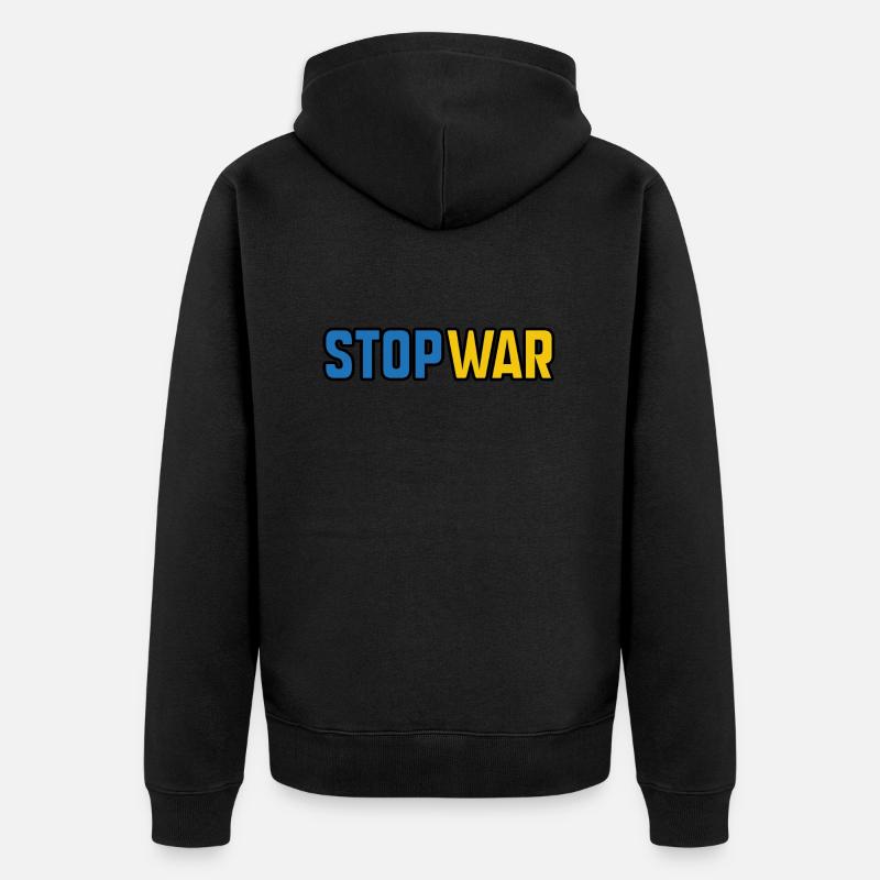 Stop War - Veste à capuche bio Premium Unisexe - noir