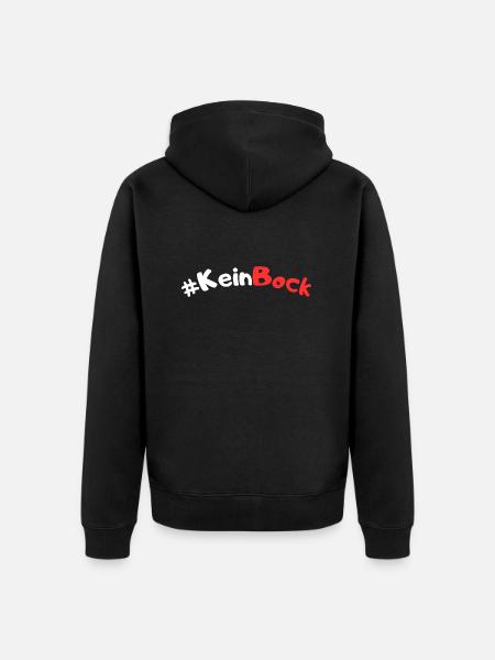 Kein Bock - Unisex Premium Bio Zip Hoodie - Schwarz