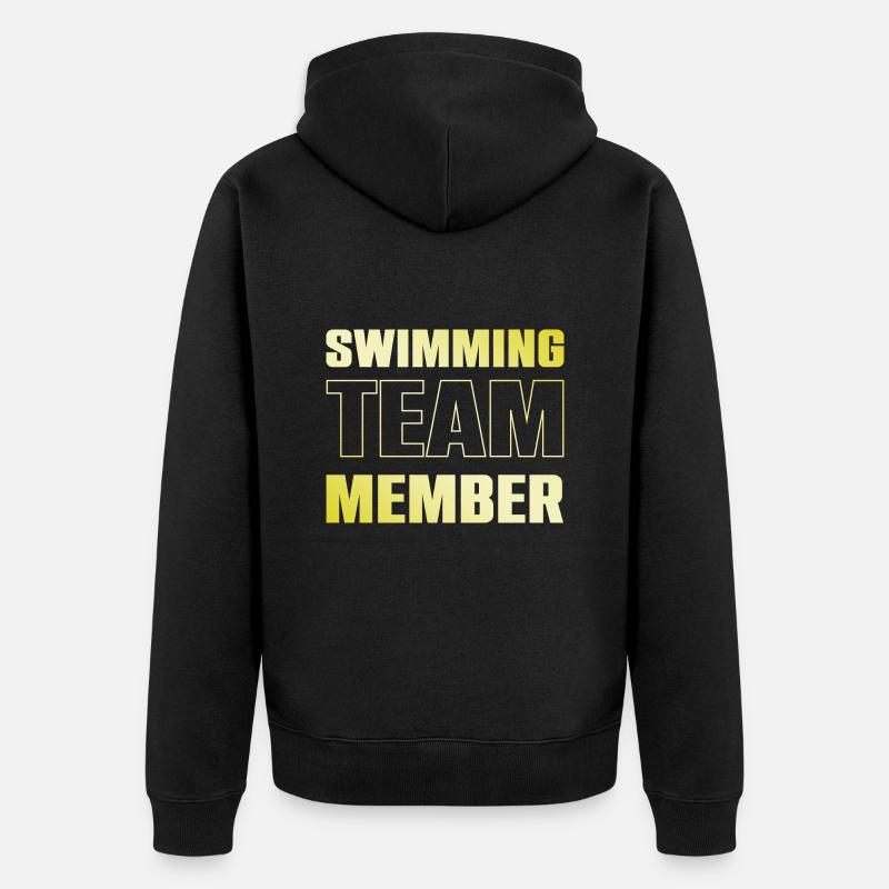 Équipe de natation - Veste à capuche bio Premium Unisexe - noir