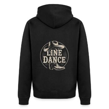 Line Dance Group Training My Dance Sport - Unisex Premium Organic Zip Hoodie - black - Back - Nico (187cm)