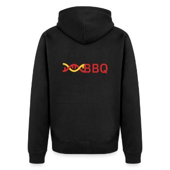 Le barbecue est dans mon ADN - Veste à capuche bio Premium Unisexe - noir - Dos - Nico (187cm)