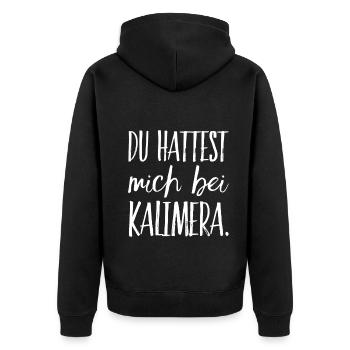 Funny Greek Saying Greece Gift - Unisex Premium Organic Zip Hoodie - black - Back - Nico (187cm)