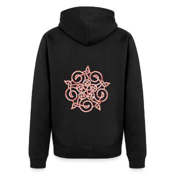Noeud celtique 20 E 225 - Veste à capuche bio Premium Unisexe - noir - Dos - Nico (187cm)