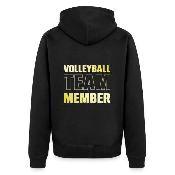 Équipe de volley-ball - Veste à capuche bio Premium Unisexe - noir - Dos - Nico (187cm)