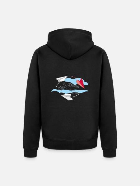 Let Your Dream Come True - Unisex Premium Organic Zip Hoodie - black