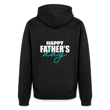 Happy Fathers Day - Veste à capuche bio Premium Unisexe - noir - Dos - Nico (187cm)