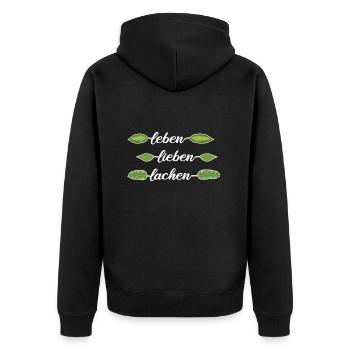 plantes naturelles pouce vert monstera - Veste à capuche bio Premium Unisexe - noir - Dos - Nico (187cm)