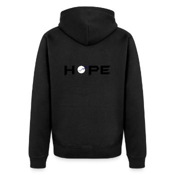 Trading de Bitcoin et d'actions cryptographiques - Veste à capuche bio Premium Unisexe - noir - Dos - Nico (187cm)
