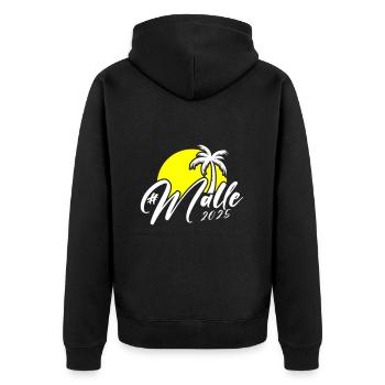 Malle 2025 Palmier - Veste à capuche bio Premium Unisexe - noir - Dos - Nico (187cm)