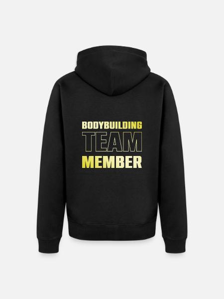 Équipe de musculation - Veste à capuche bio Premium Unisexe - noir