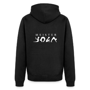 Master Yoga - Yoga Master - Yogini - Yogi - Unisex Premium Organic Zip Hoodie - black - Back - Nico (187cm)