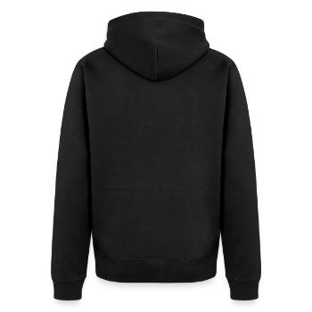 Happy Turkey Day | Erntedankfest - Unisex Premium Bio Zip Hoodie - Schwarz - Hinten - Nico (187cm)