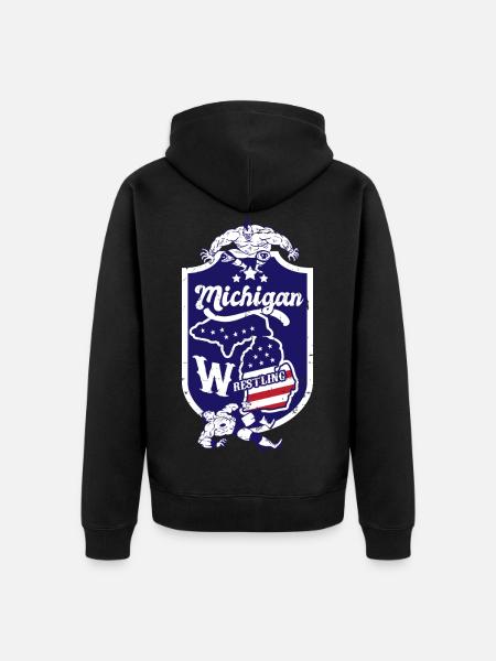 Michigan Wrestling - Unisex Premium Organic Zip Hoodie - black