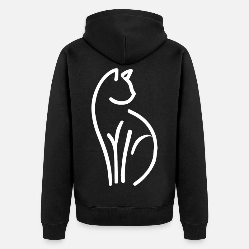 Chat - Veste à capuche bio Premium Unisexe - noir
