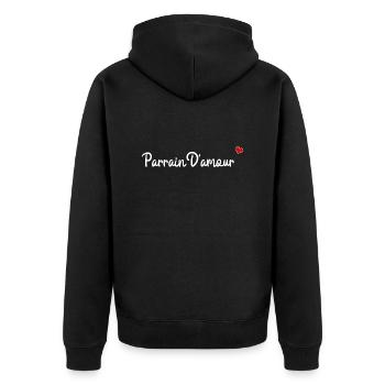 Parrain d'amour - Veste à capuche bio Premium Unisexe - noir - Dos - Nico (187cm)