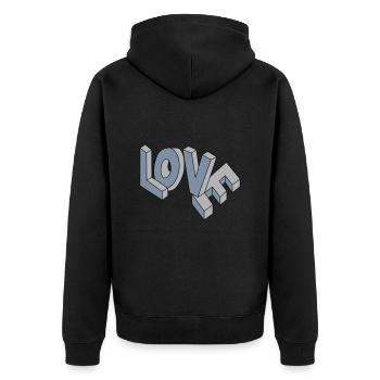 Voler LOVE - Veste à capuche bio Premium Unisexe - noir - Dos - Nico (187cm)