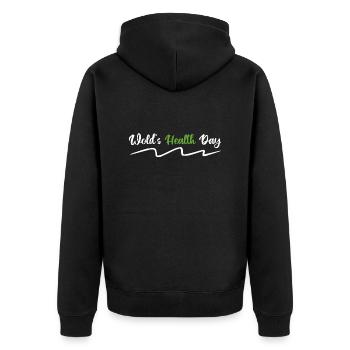 world's health day - Veste à capuche bio Premium Unisexe - noir - Dos - Nico (187cm)