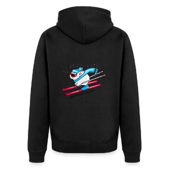 See you at the bar - Unisex Premium Organic Zip Hoodie - black - Back - Nico (187cm)