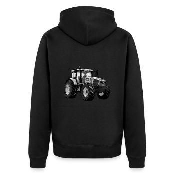 Tracteur - Veste à capuche bio Premium Unisexe - noir - Dos - Nico (187cm)