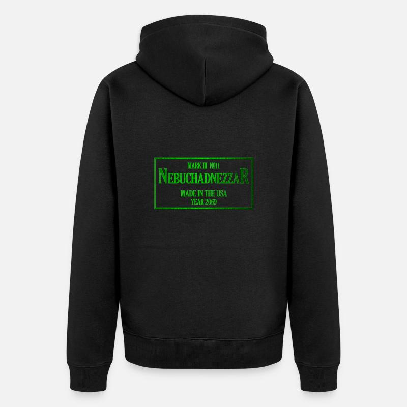 Nebuchadnezzar Schiff Matrix Geschenkidee - Unisex Premium Bio Zip Hoodie - Schwarz