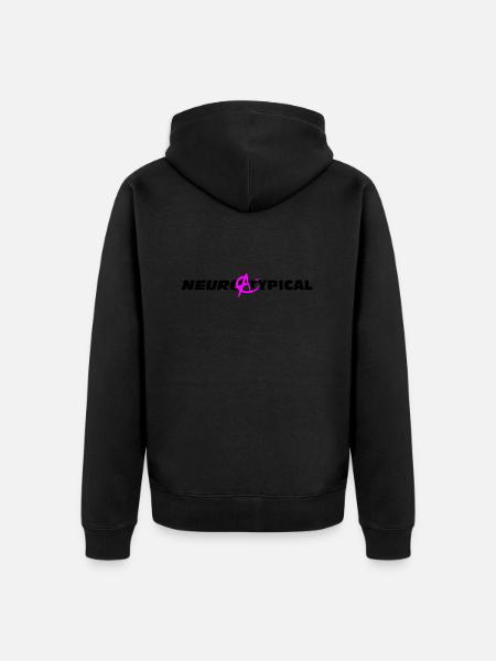 Neuroatypisch - Unisex Premium Bio Zip Hoodie - Schwarz