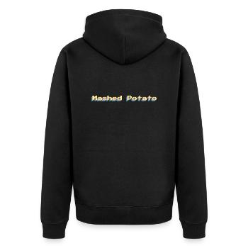 Mashed Potato - mashed potatoes 90s word colorful - Unisex Premium Organic Zip Hoodie - black - Back - Nico (187cm)