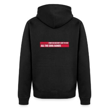 Je suis peut-être vieux - Veste à capuche bio Premium Unisexe - noir - Dos - Nico (187cm)
