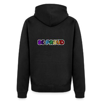 Be proud - Veste à capuche bio Premium Unisexe - noir - Dos - Nico (187cm)