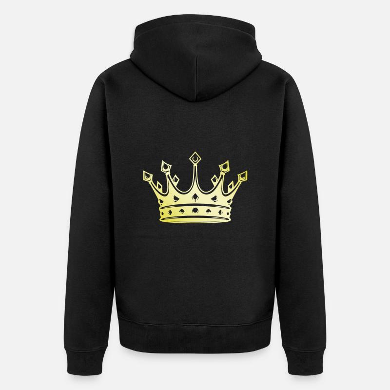 Couronne royale en or - Veste à capuche bio Premium Unisexe - noir