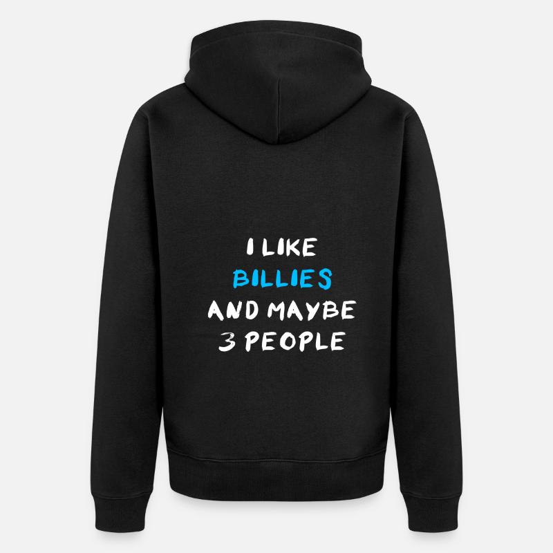 Billy - Unisex Premium Bio Zip Hoodie - Schwarz
