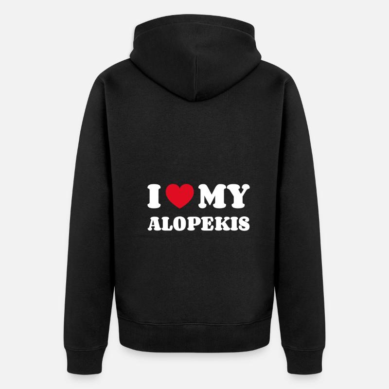 J’aime mon Alopekis - Veste à capuche bio Premium Unisexe - noir