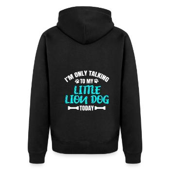 Petit Chien Lion - Veste à capuche bio Premium Unisexe - noir - Dos - Nico (187cm)