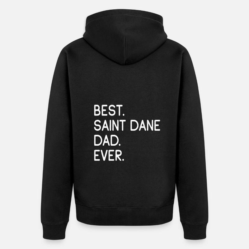 Saint Danois Papa - Veste à capuche bio Premium Unisexe - noir