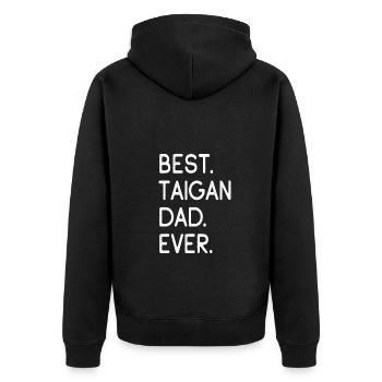 Taigan Dad - Unisex Premium Organic Zip Hoodie - black - Back - Nico (187cm)