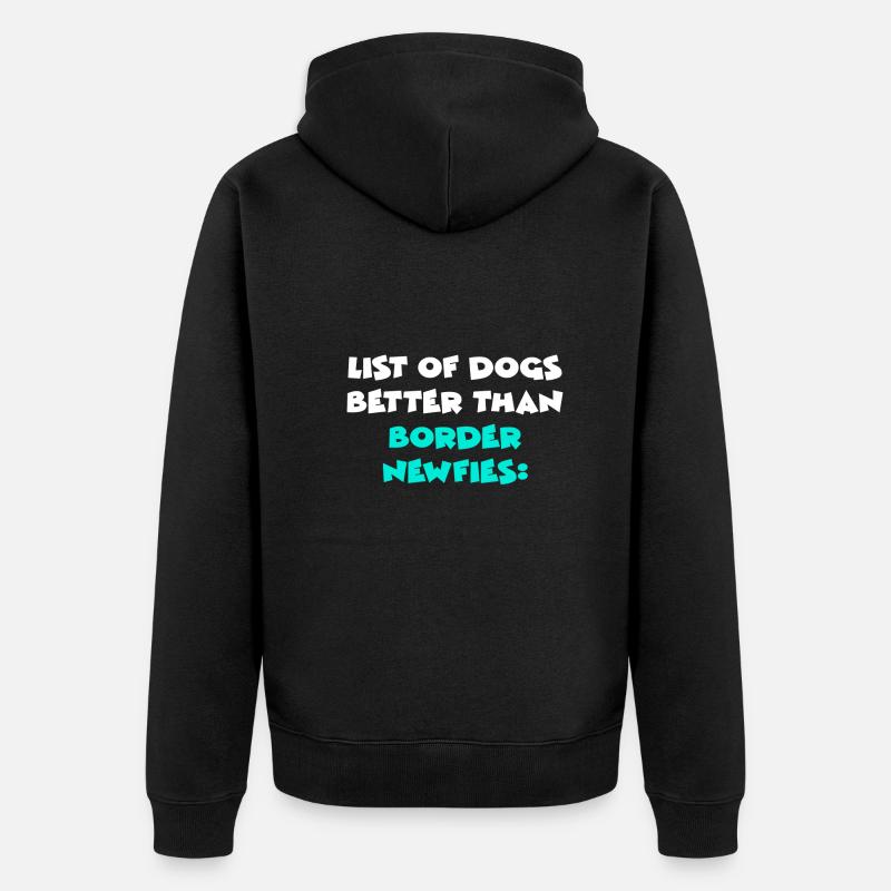 Frontière Newfies - Veste à capuche bio Premium Unisexe - noir
