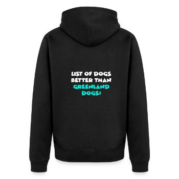 Greenland Dogs - Unisex Premium Bio Zip Hoodie - Schwarz - Hinten - Nico (187cm)