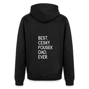 Cesky Fousek Papa - Veste à capuche bio Premium Unisexe - noir - Dos - Nico (187cm)