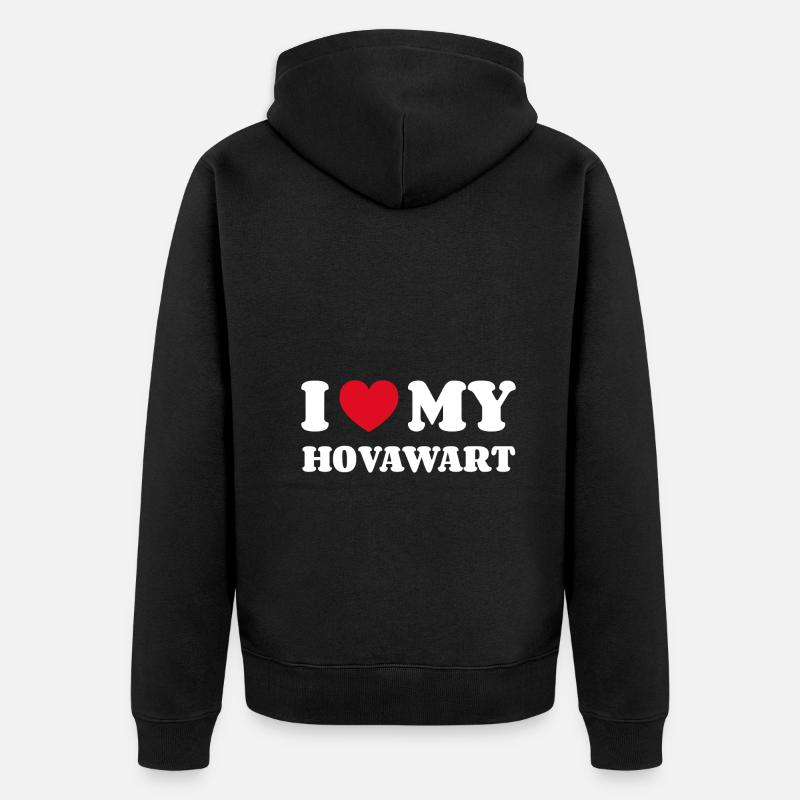 J’aime mon Hovawart - Veste à capuche bio Premium Unisexe - noir