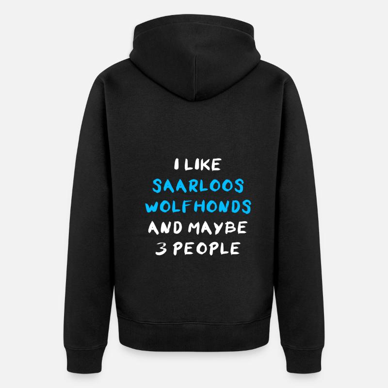 Saarloos Wolfhond - Veste à capuche bio Premium Unisexe - noir