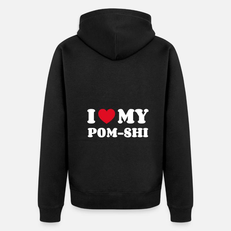 J’adore mon Pom-Shi - Veste à capuche bio Premium Unisexe - noir