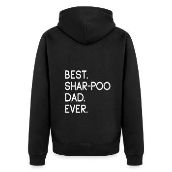 Shar-Poo Papa - Veste à capuche bio Premium Unisexe - noir - Dos - Nico (187cm)