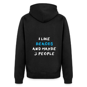 Beago - Veste à capuche bio Premium Unisexe - noir - Dos - Nico (187cm)