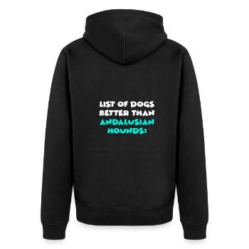 Chiens andalous - Veste à capuche bio Premium Unisexe - noir - Dos - Nico (187cm)